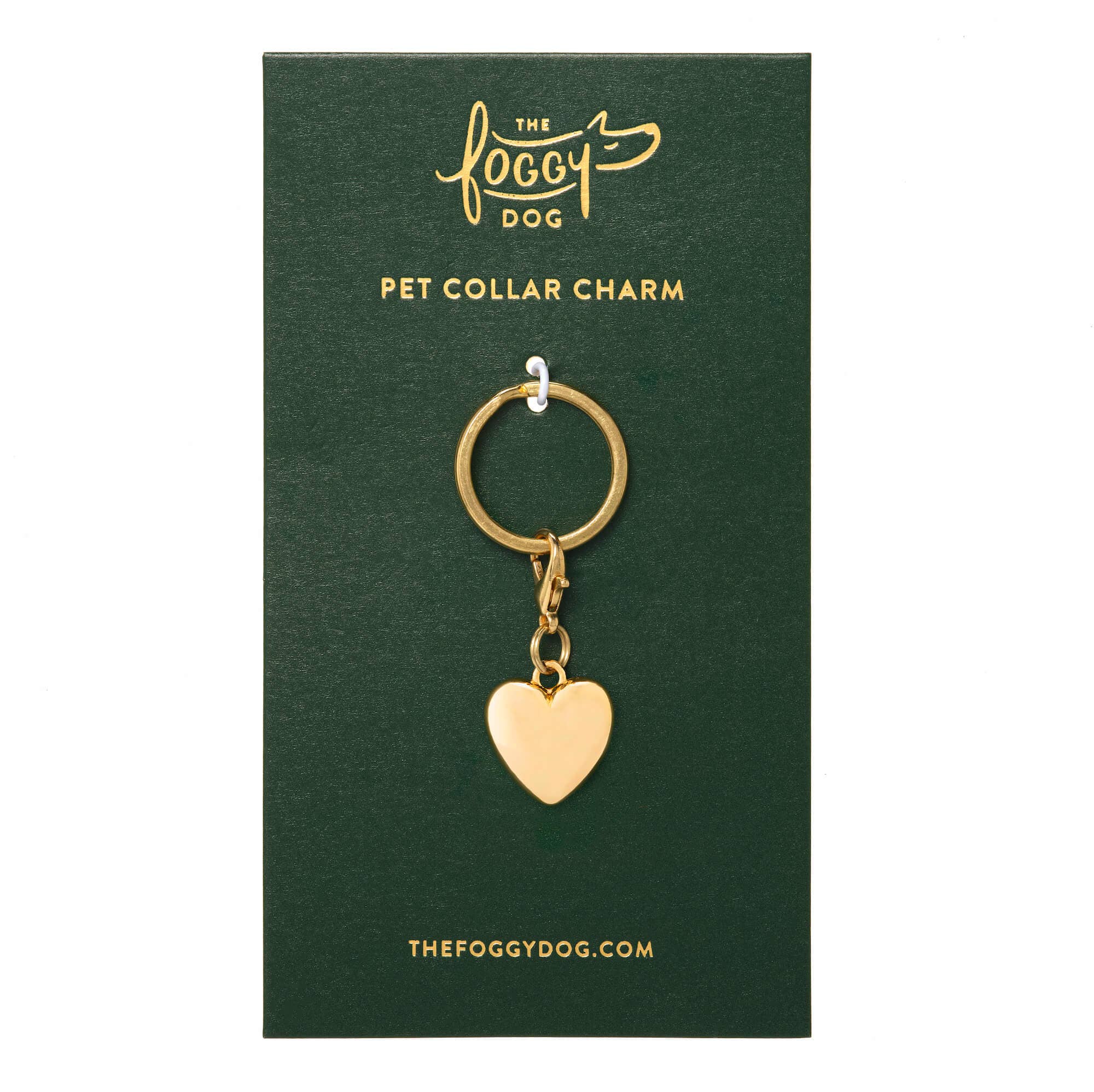 Heart of Gold Dog Collar Charm