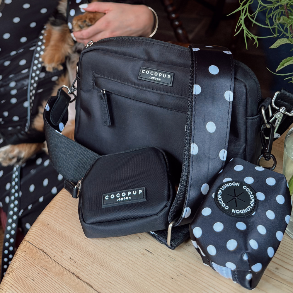 Satin Polka Dot Poop Bag Holder