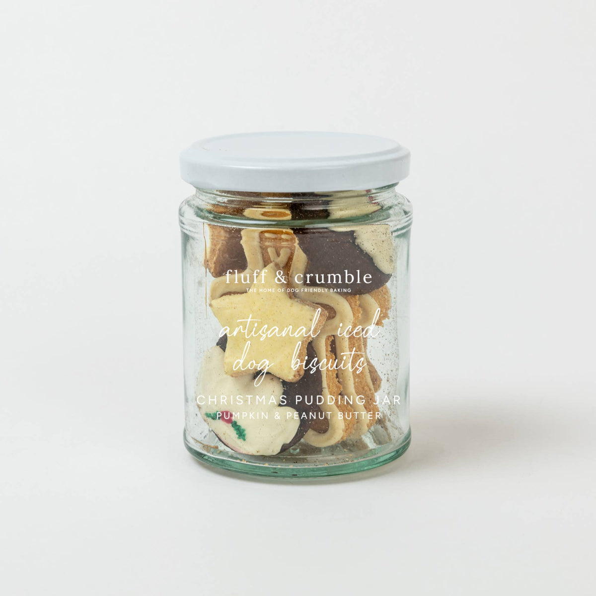 Christmas Pudding Iced Dog Biscuit Jar