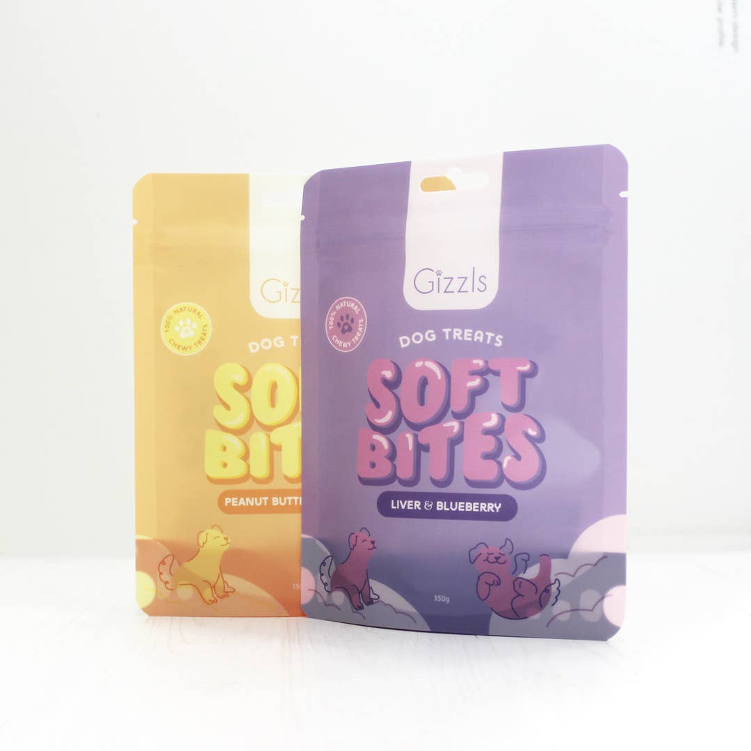 Gizzls Soft Bites "The Purple One" Dog Treats (150g)