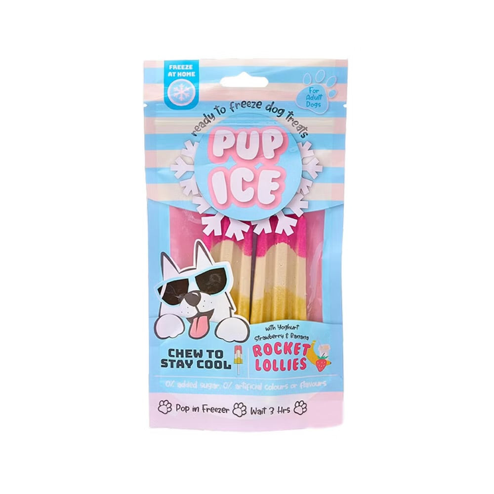 Pup Ice fruit lollies - Strawberry & Banana