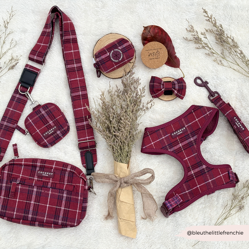 Mulberry Plaid Poop Bag Holder