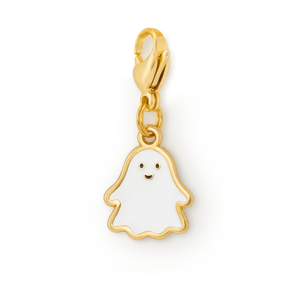 Glow-in-the-Dark Ghost Dog Collar Charm