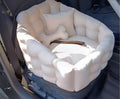 Velvet Quilted Dog Carseat Milk