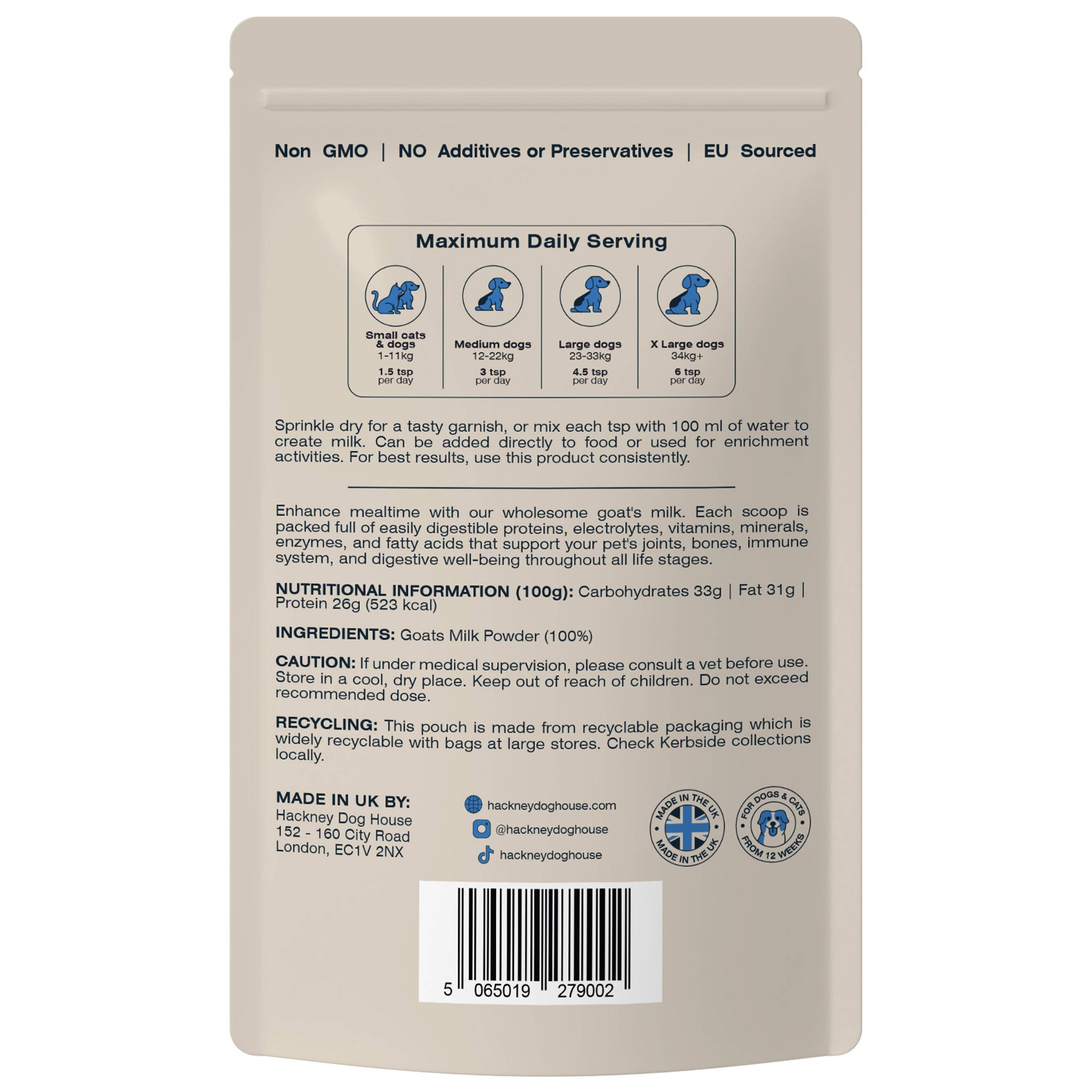 Goats Milk Powder for Dogs | Makes Twelve Pints