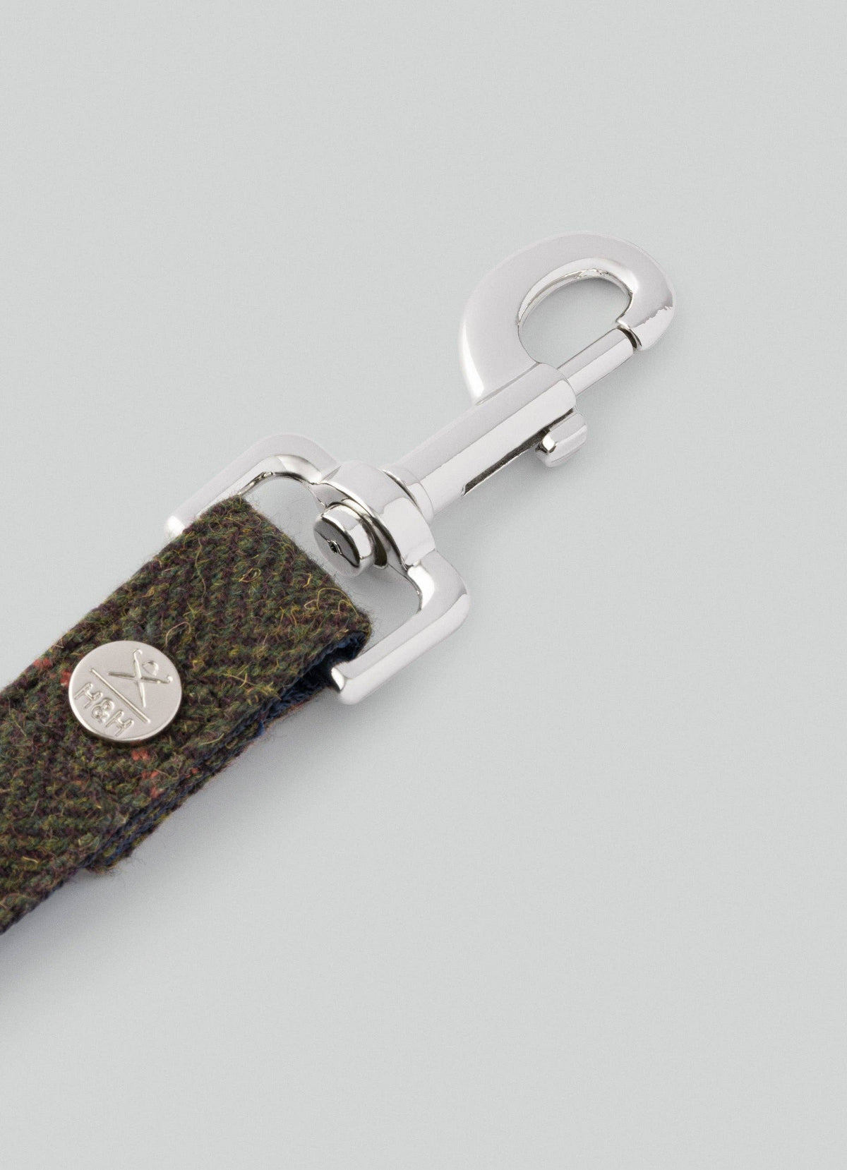 Hackett x Hugo Hudson Dark Green Checked Tweed Dog Lead