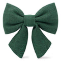Evergreen Herringbone Lady Dog Bow