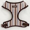Brown & Blue Stripes Adjustable Neck  Dog HARNESS