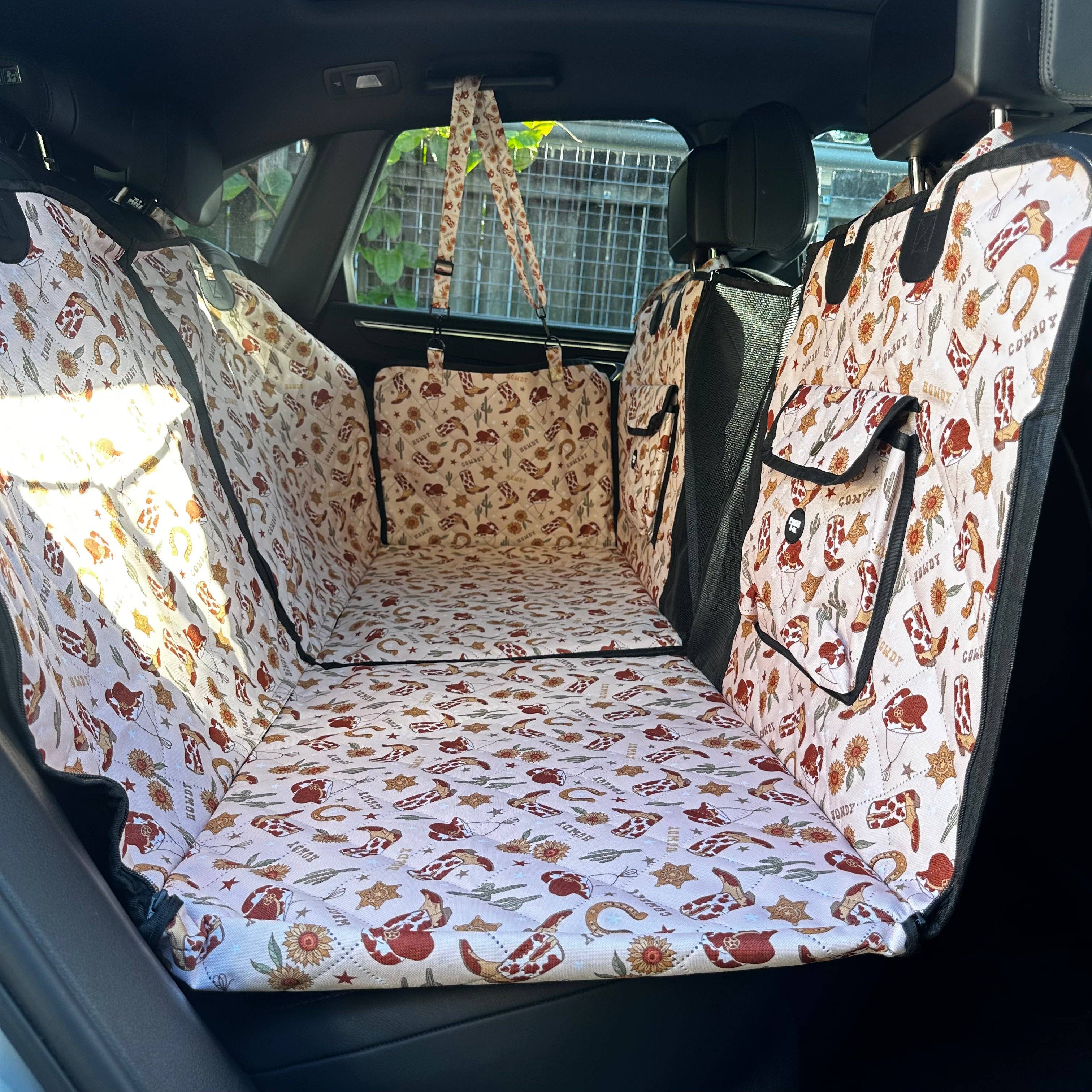 Howdy: Deluxe Hard Base Hammock Car Seat Cover