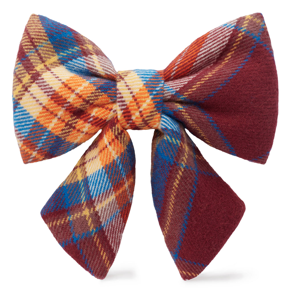 Marlow Plaid Flannel Lady Dog Bow