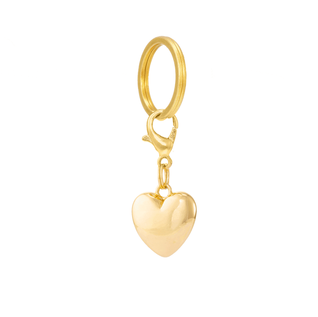 Heart of Gold Dog Collar Charm