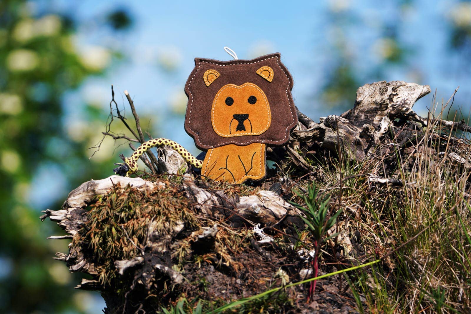 Howard the Lion shaped Tough Eco Dog Toy