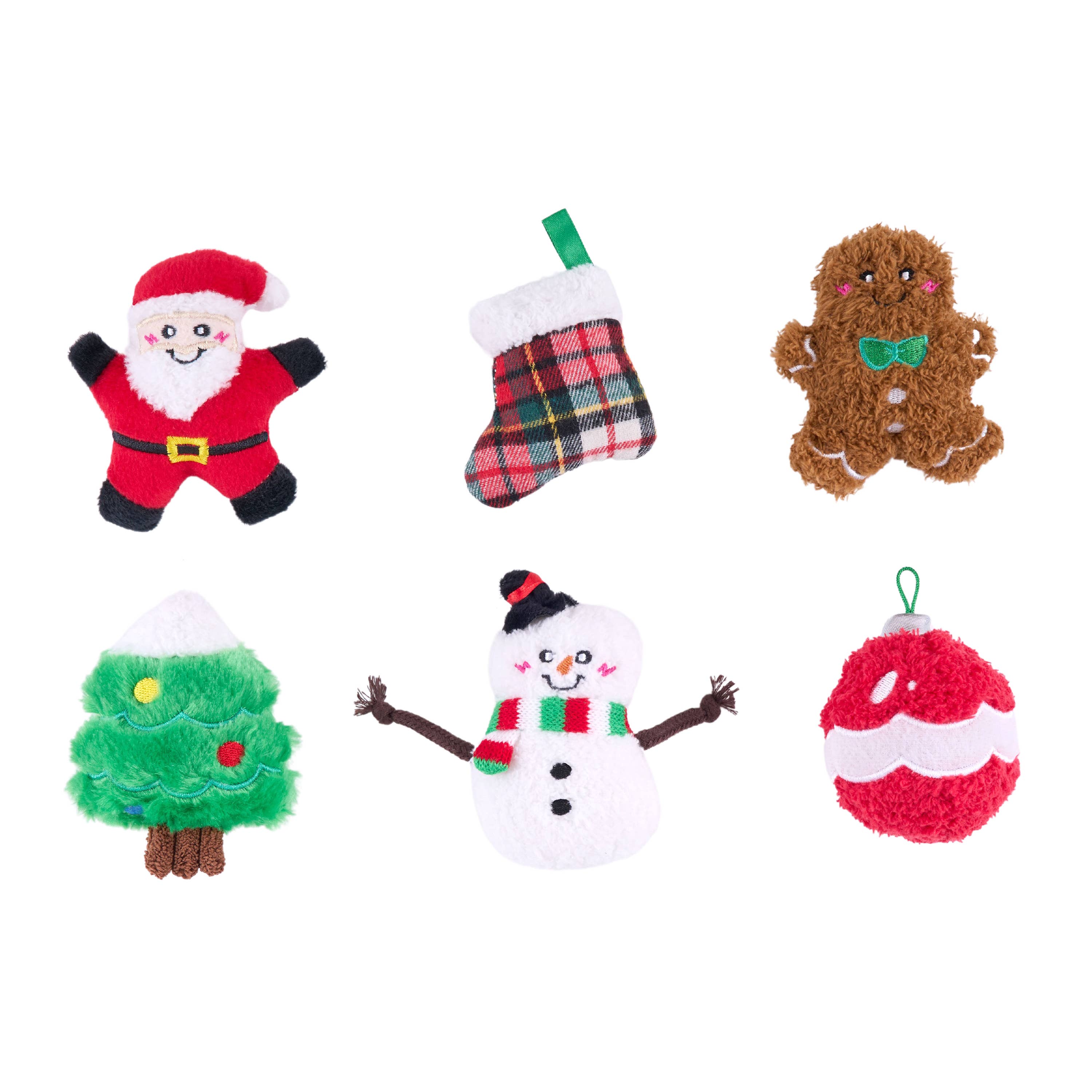 Miniz 6-Pack - Holiday Cheer - Christmas Dog toy