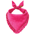 Hot Pink Velvet Ruffled Dog Bandana