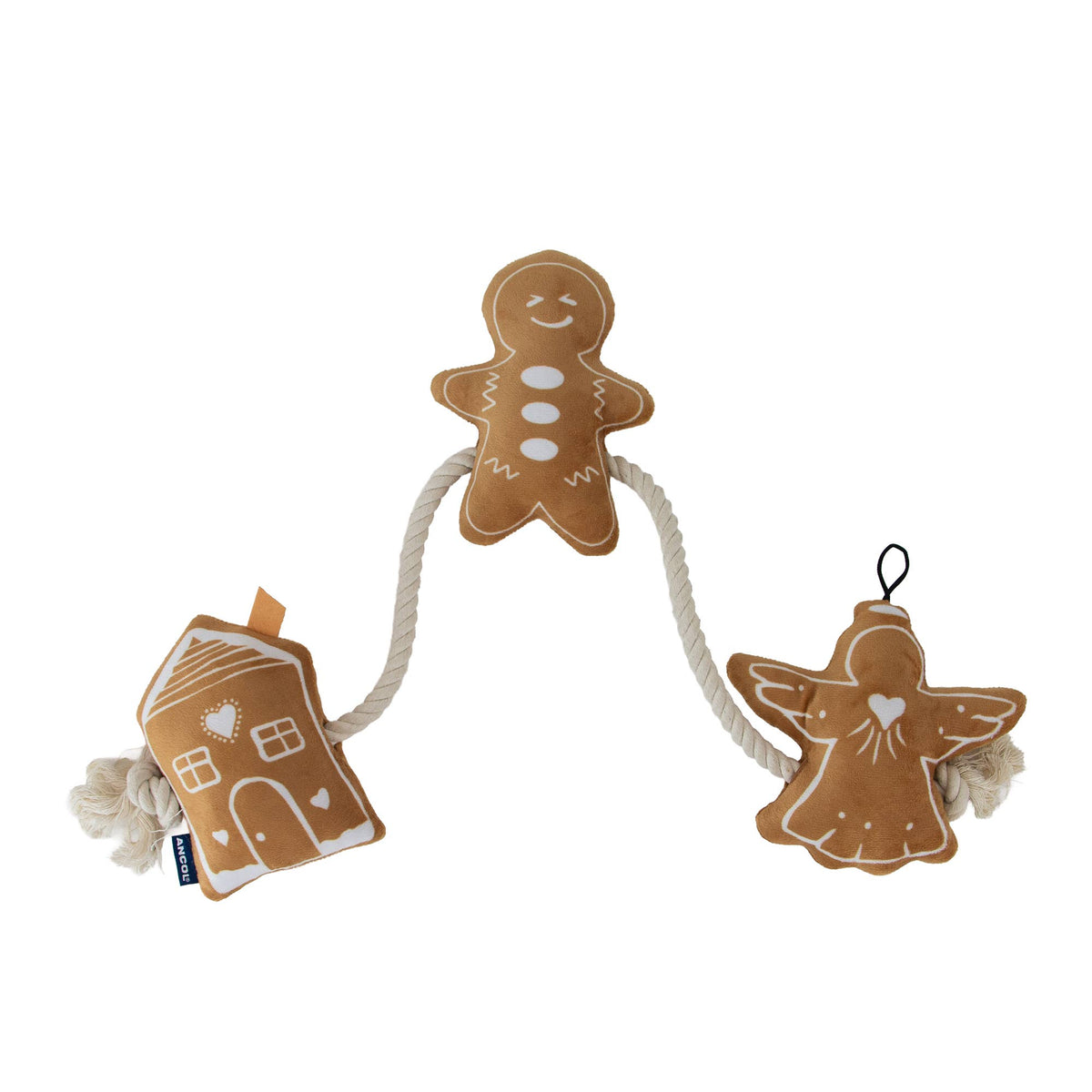 Gingerbread Rope Dog Toy