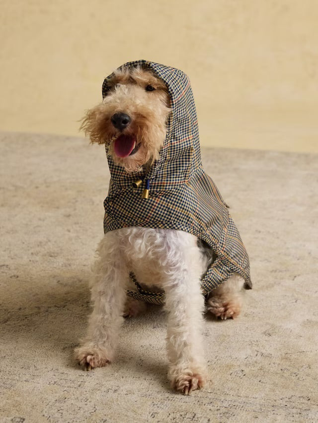Joules Henson Check Packaway dog rain Jacket