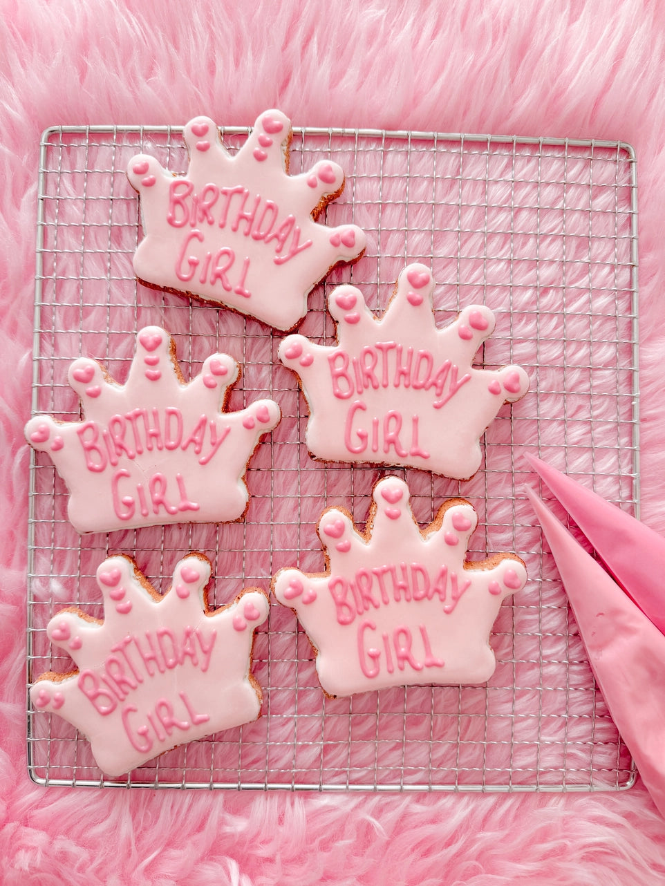 Birthday Crown Dog Cookie
