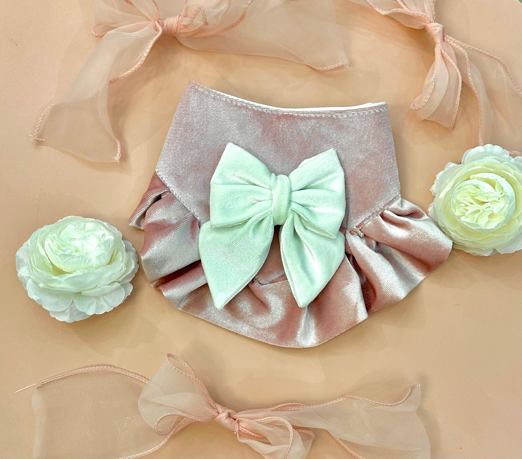 Luxury pink bow bandana