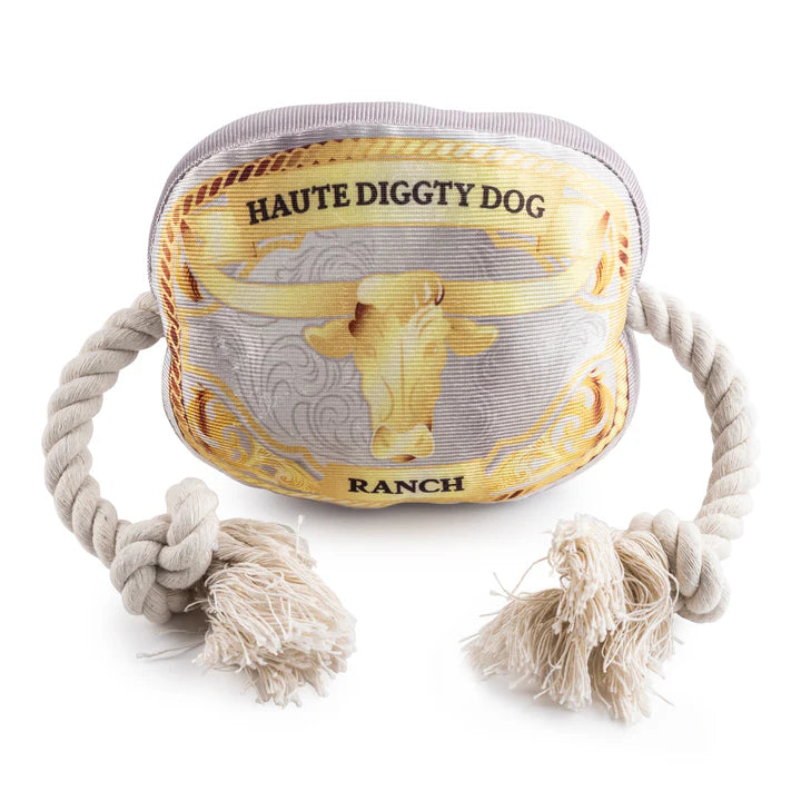 Western belt buckle dog toy