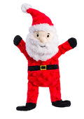 Santa Crinkle Flattie Dog Toy