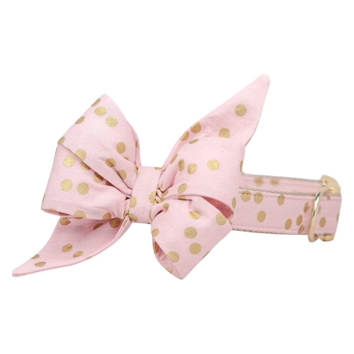 Pink party dog Belle bow dog collar