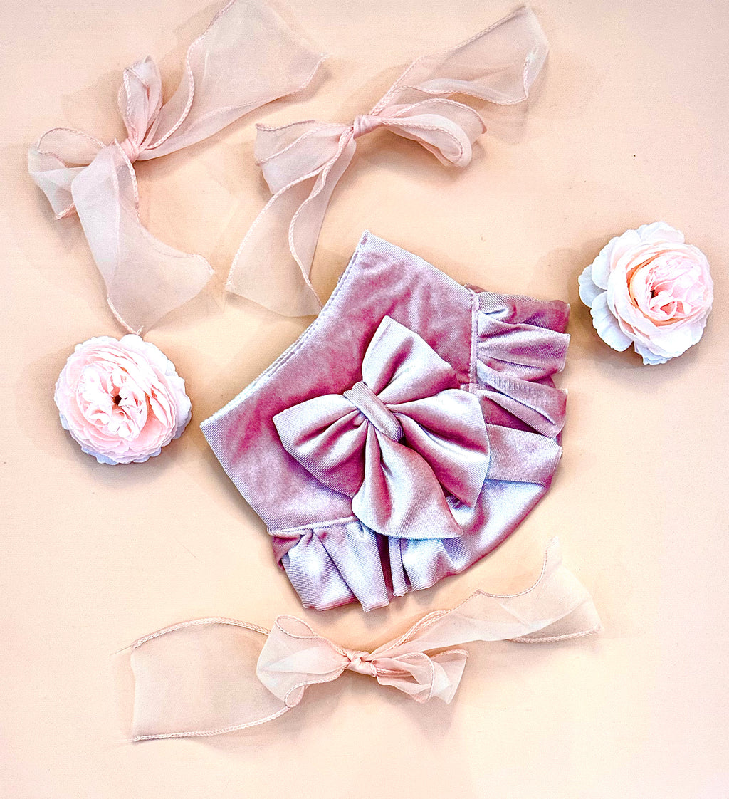 Luxury pink bow bandana