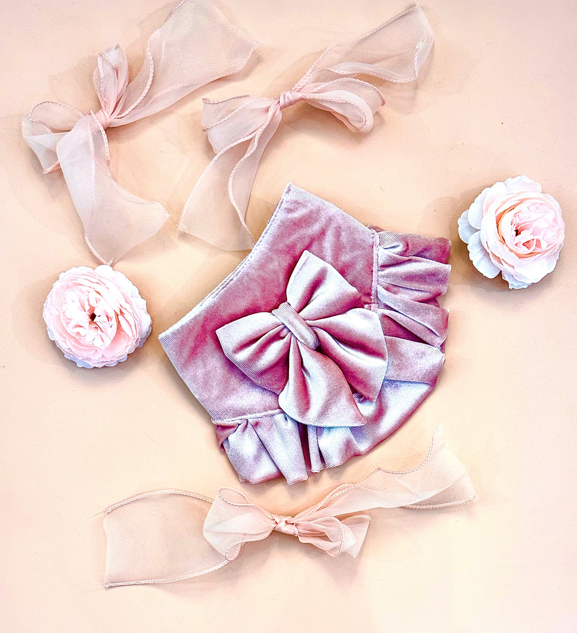 Luxury pink bow bandana