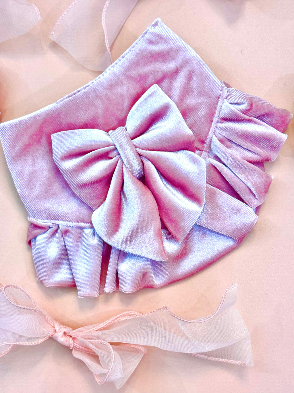 Luxury pink bow bandana