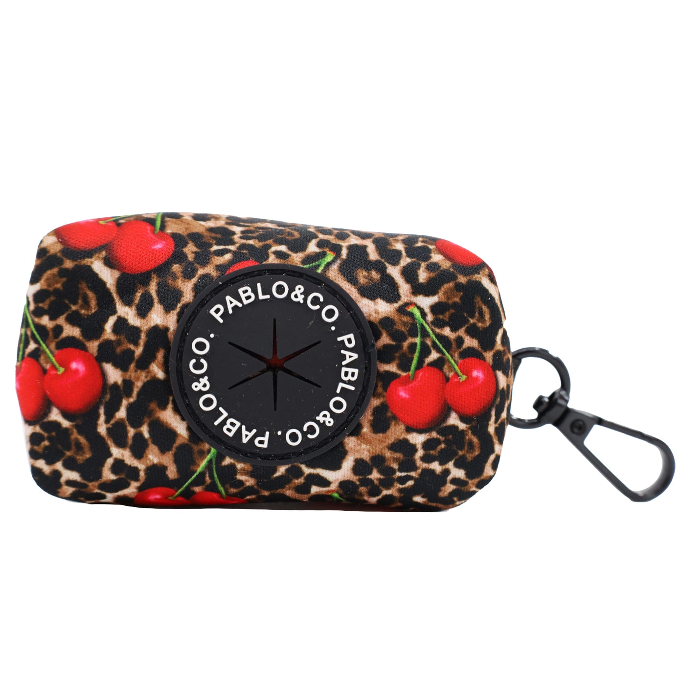 Leopard cherries poop bag holder
