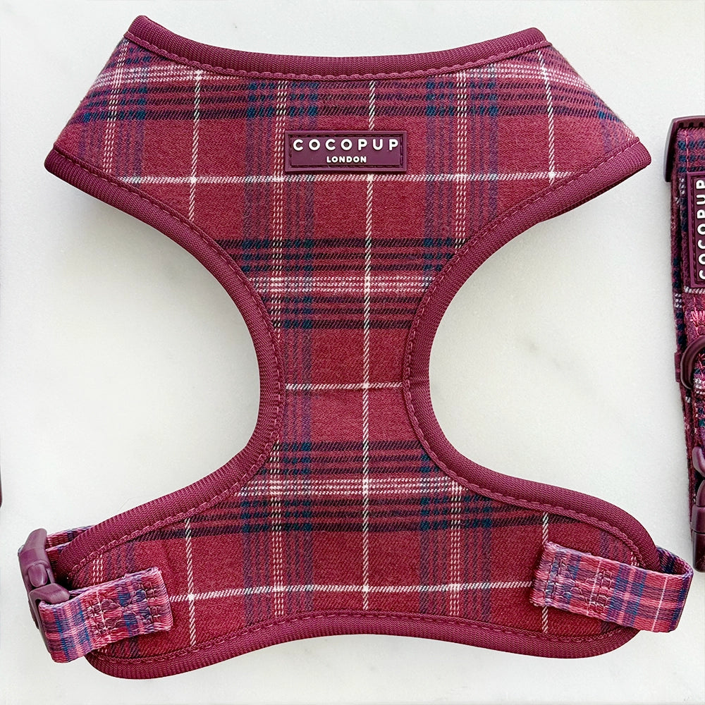 Cocopup mulberry plaid harness