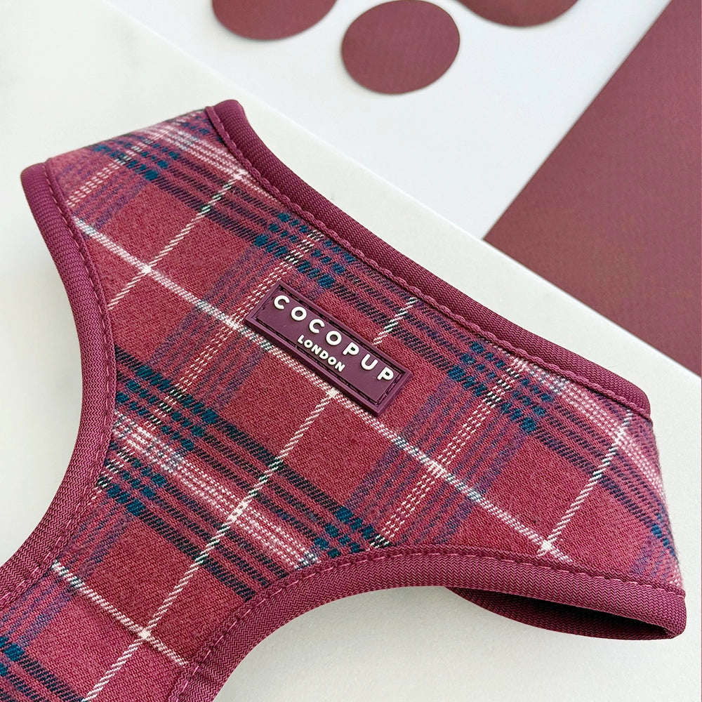 Cocopup mulberry plaid harness