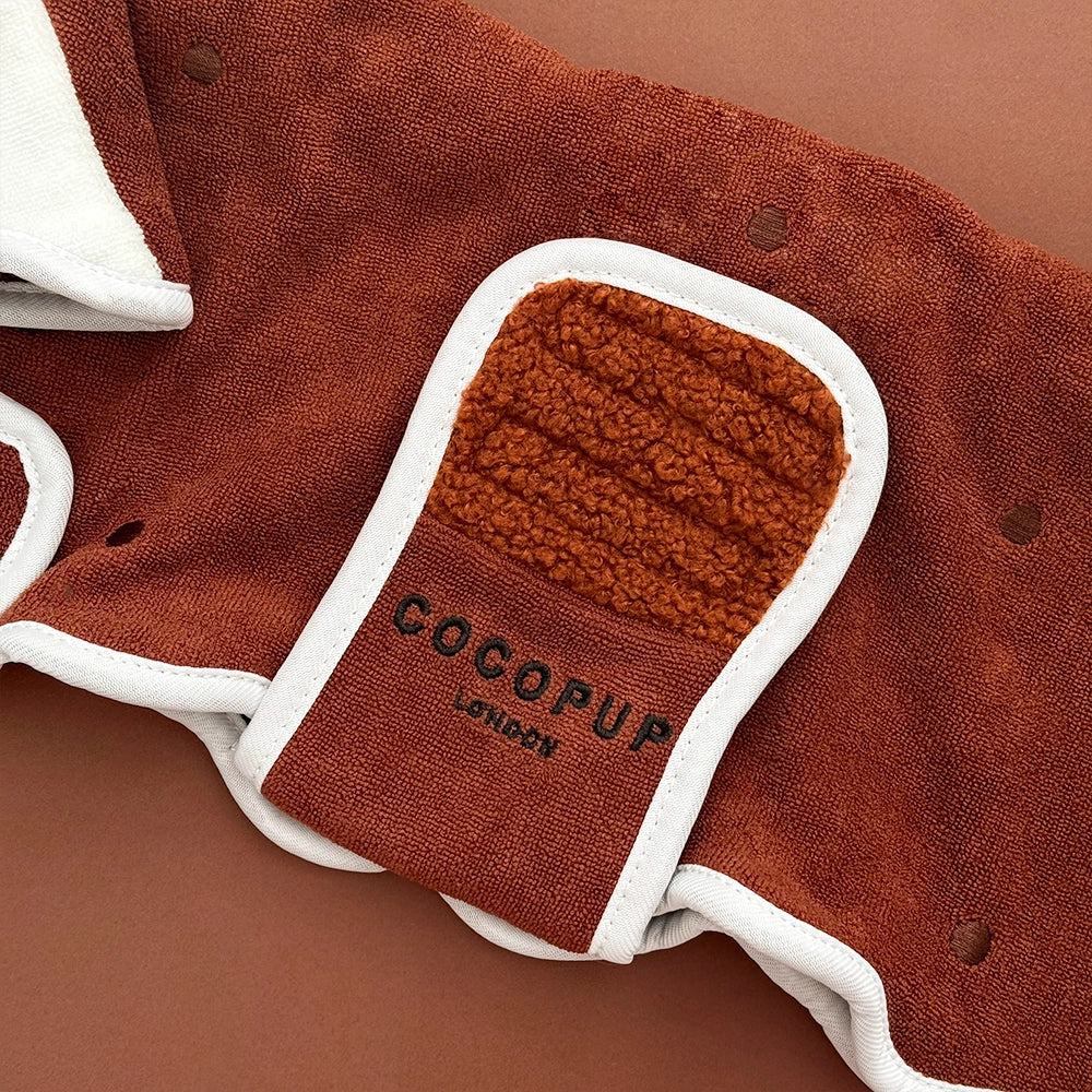 Cocopup Christmas pudding bath drying robe