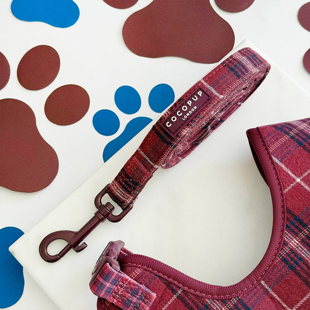 Cocopup mulberry plaid lead