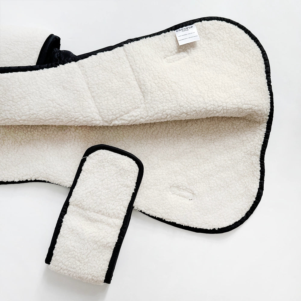 Cocopup quilted midnight black coat