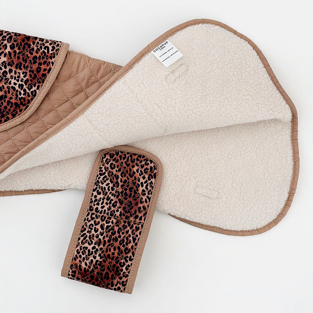 Cocopup quilted leopard coat