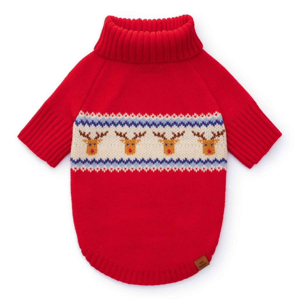 Reindeer Fair isle dog jumper