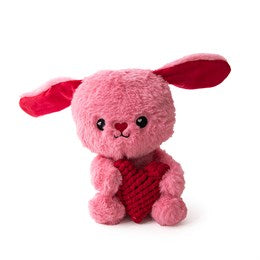 Puppy love rabbit with rope heart