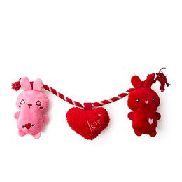 Puppy Love Rabbits & Rope dog toy