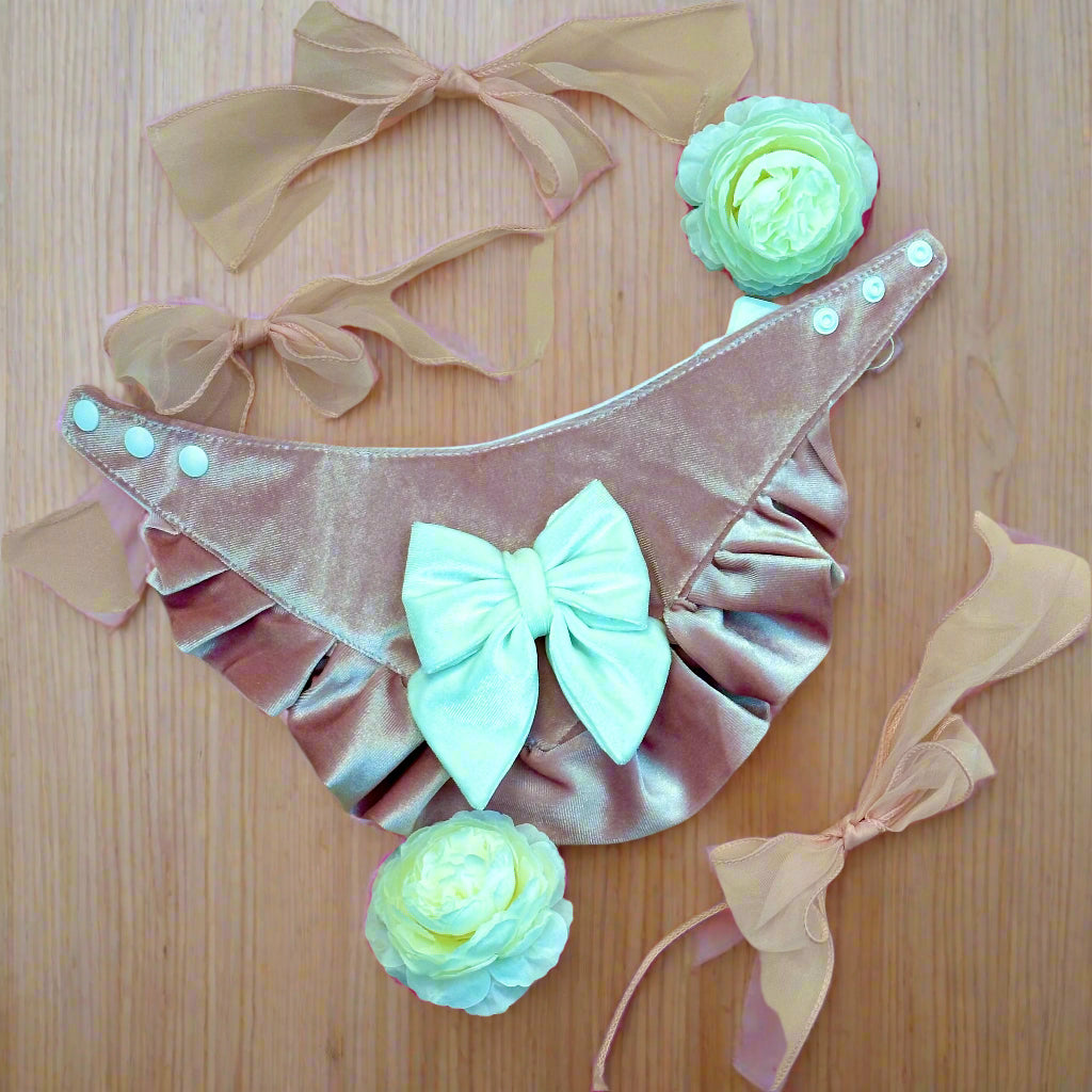 Luxury pink bow bandana