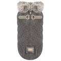 Anastasia grey fur harness coat