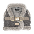 Grey fur dog harness