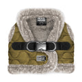 Khaki fur dog harness