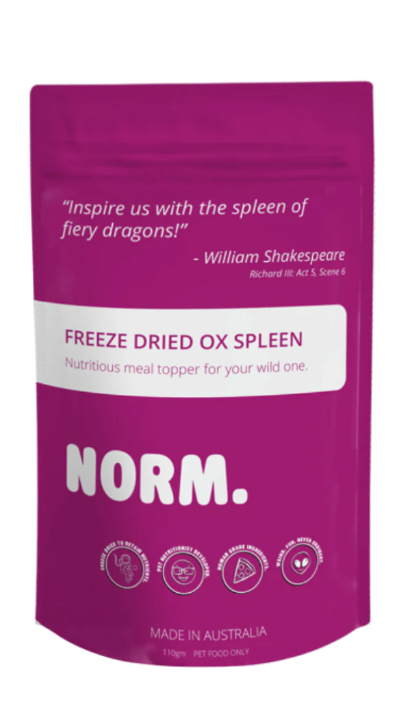 Ox spleen meal topper freeze dried