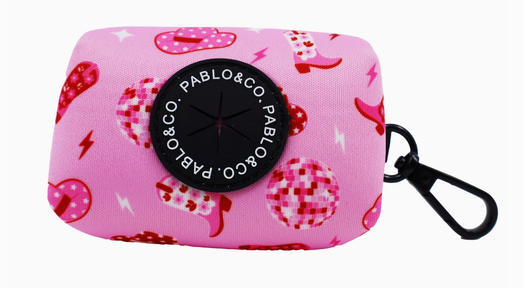 Disco cowgirl Dog Poop Bag Holder