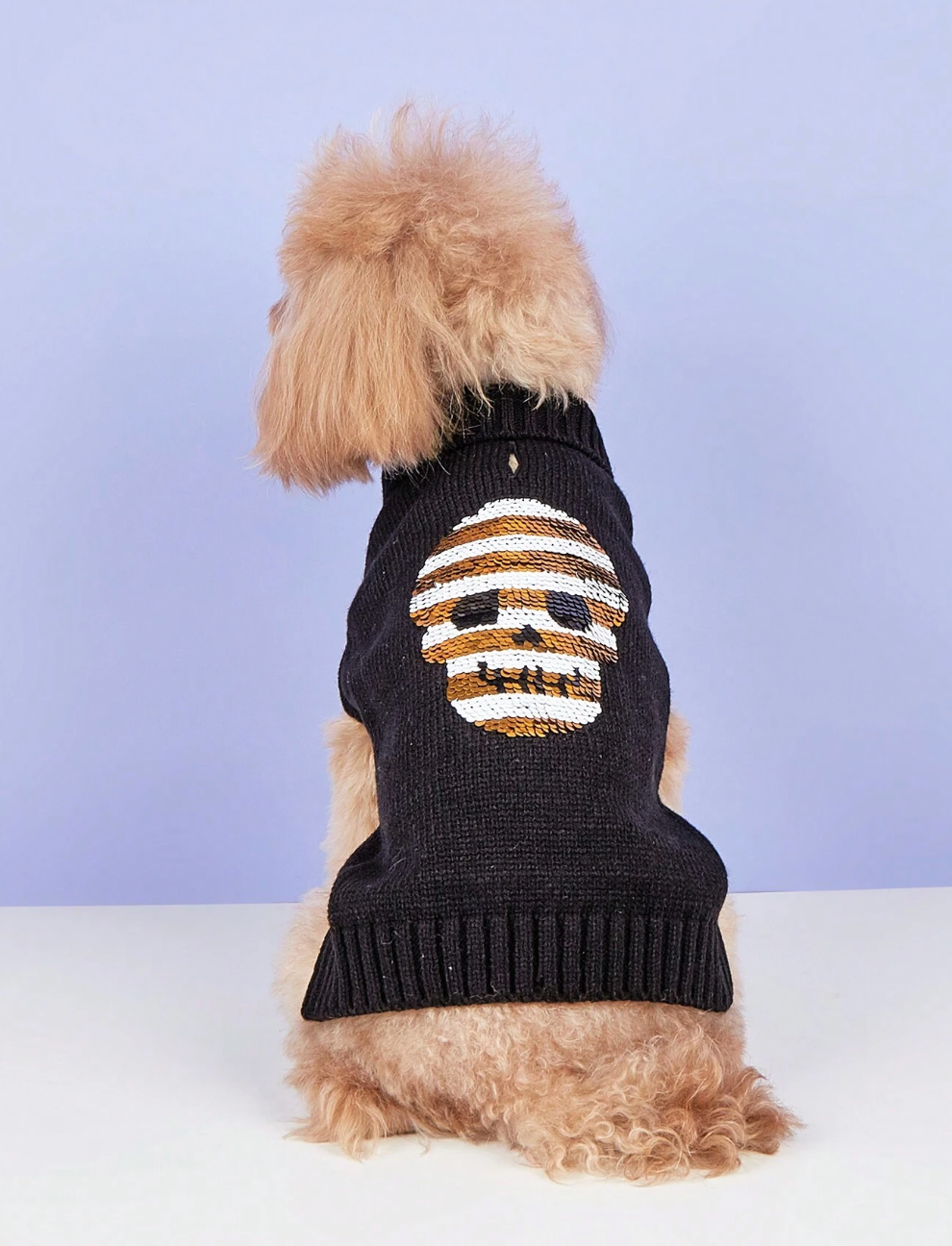 Halloween sequin Skull sweater