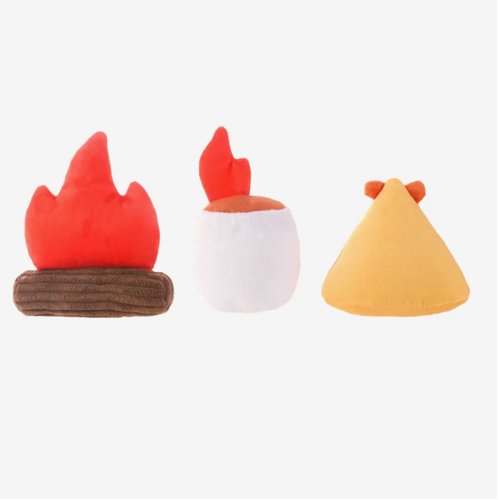 Camping pups camp hound