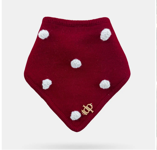 Luxury Holiday cheer knitted  dog bandana