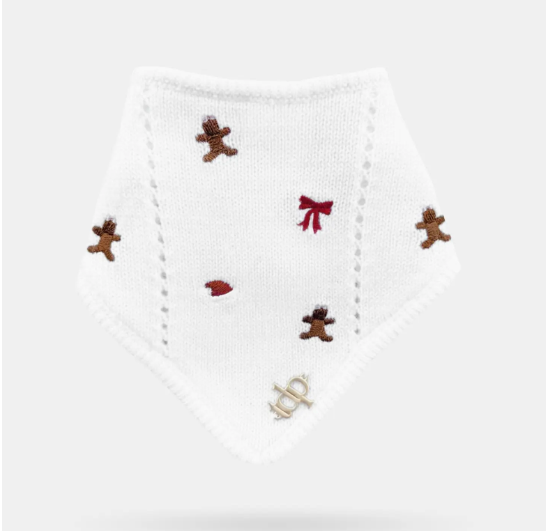 Sugar and spice knitted dog bandana