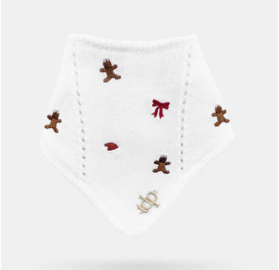 Sugar and spice knitted dog bandana