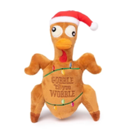 Gobble til you wobble Turkey dog toy